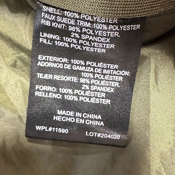 Weatherproof Olive Green Diamond Quilted Barn Jacket Faux Suede Trim Medium - Picture 4 of 8